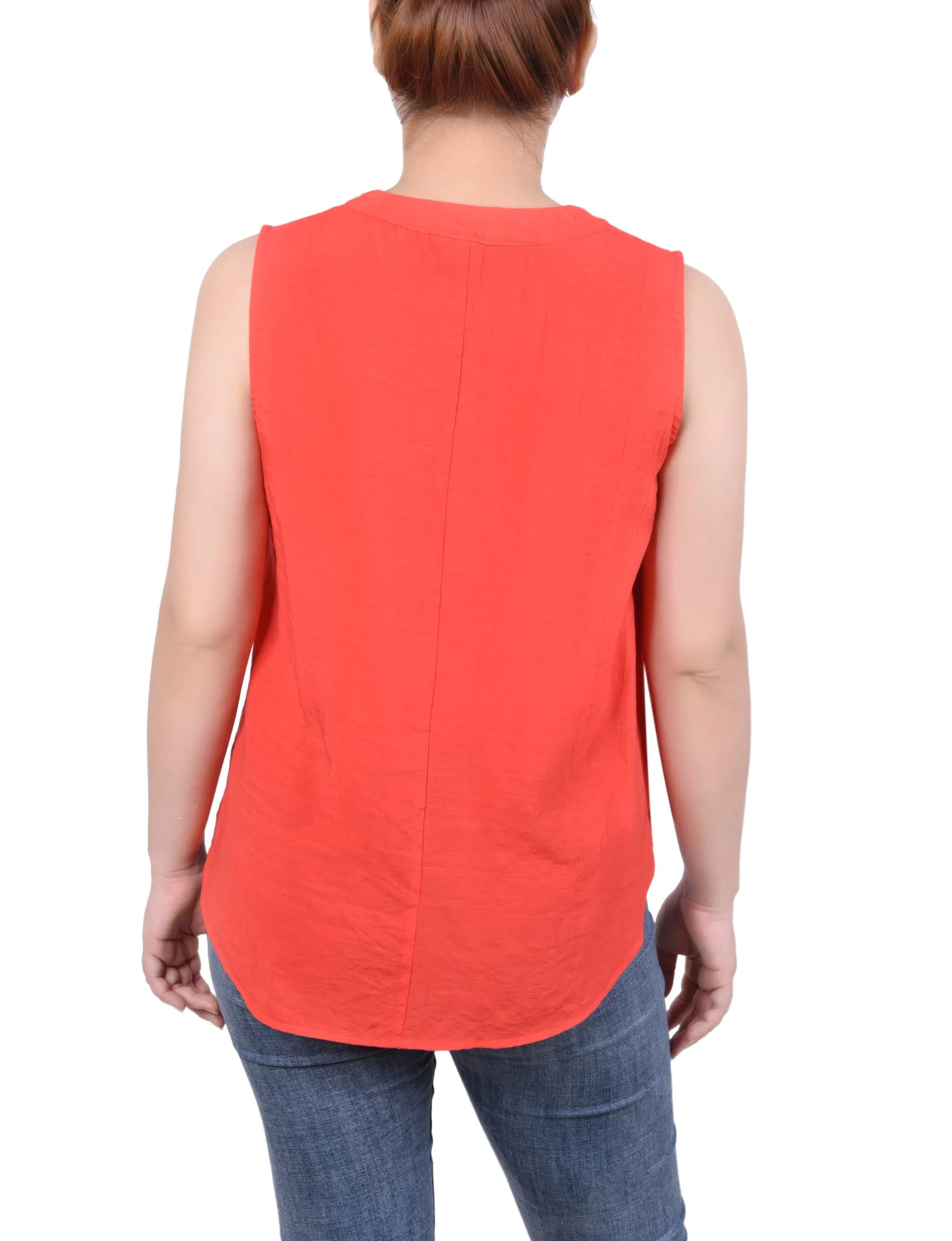 Blouse Sans Manches Avec Incrustations Œillets