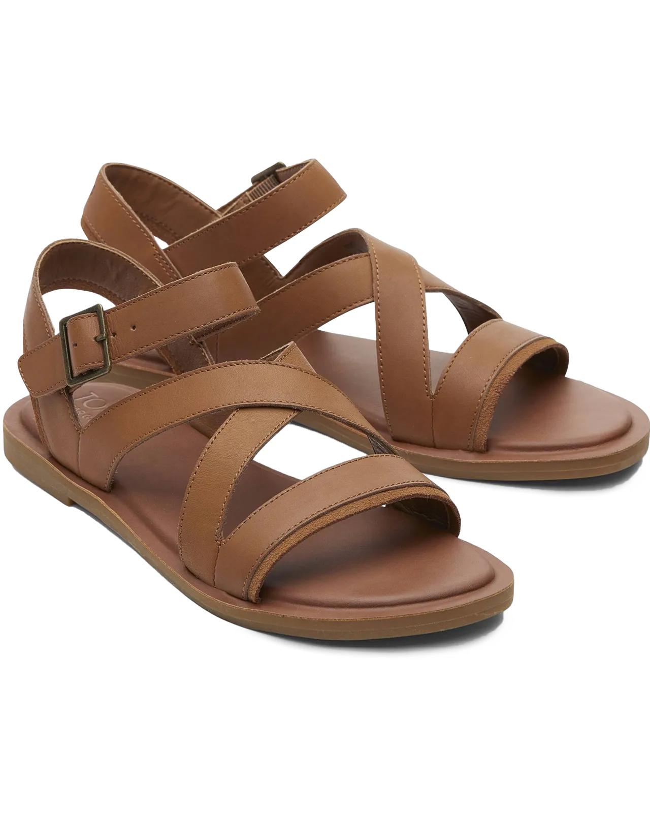 Sandales à lanières en cuir Sloane en couleur tan