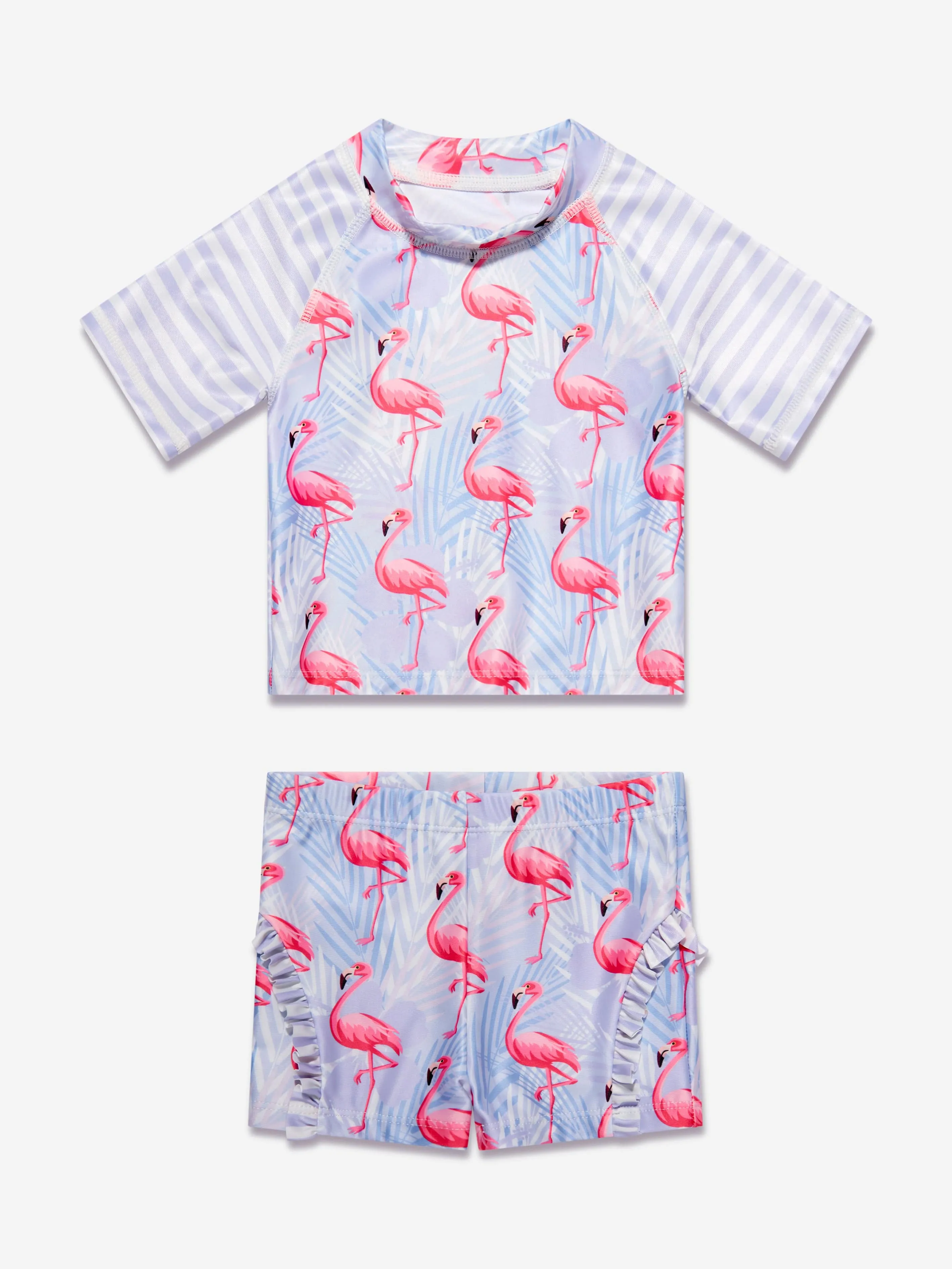 Soli Swim Maillot anti-UV et short pour bébé fille Flamingo (UPF50 ) en violet