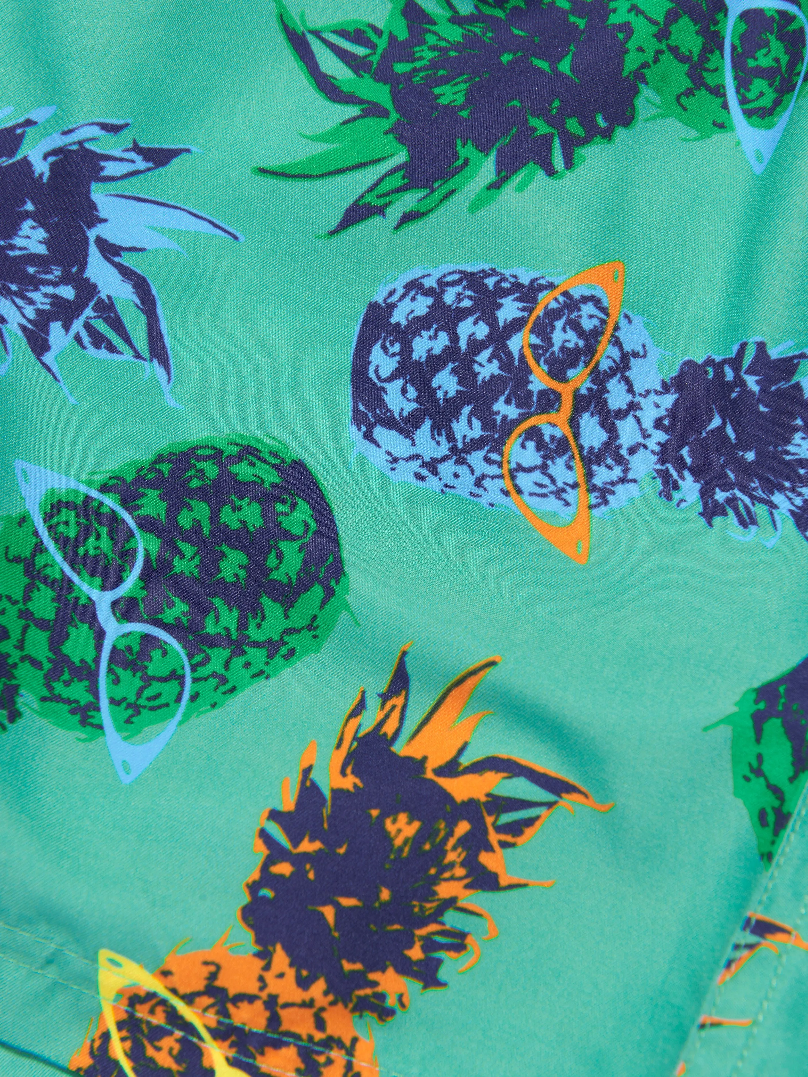 Soli Swim Shorts de bain pour garçons motif ananas (UPF50 ) en vert