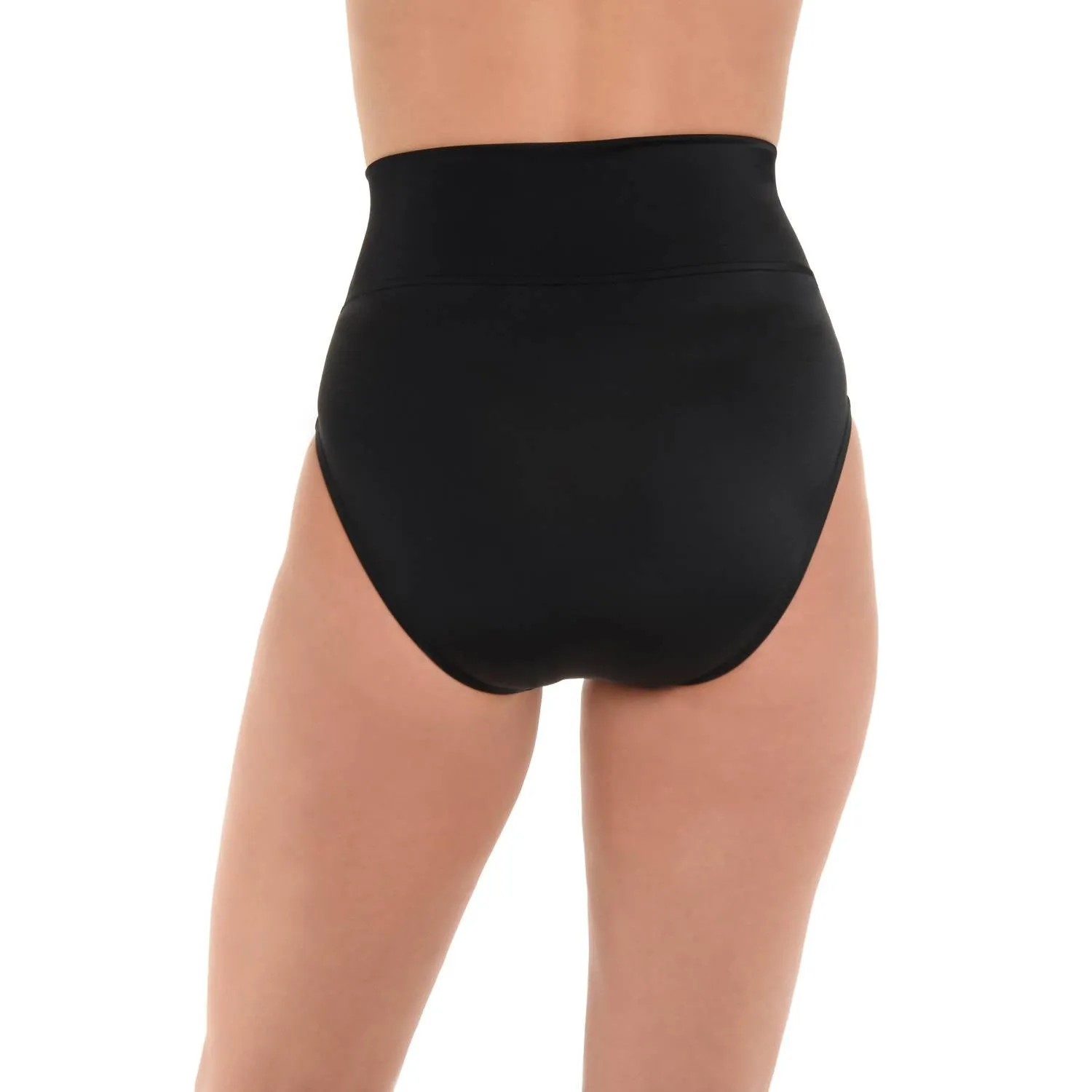 Culotte Bikini à Bretelles Solides en Noir