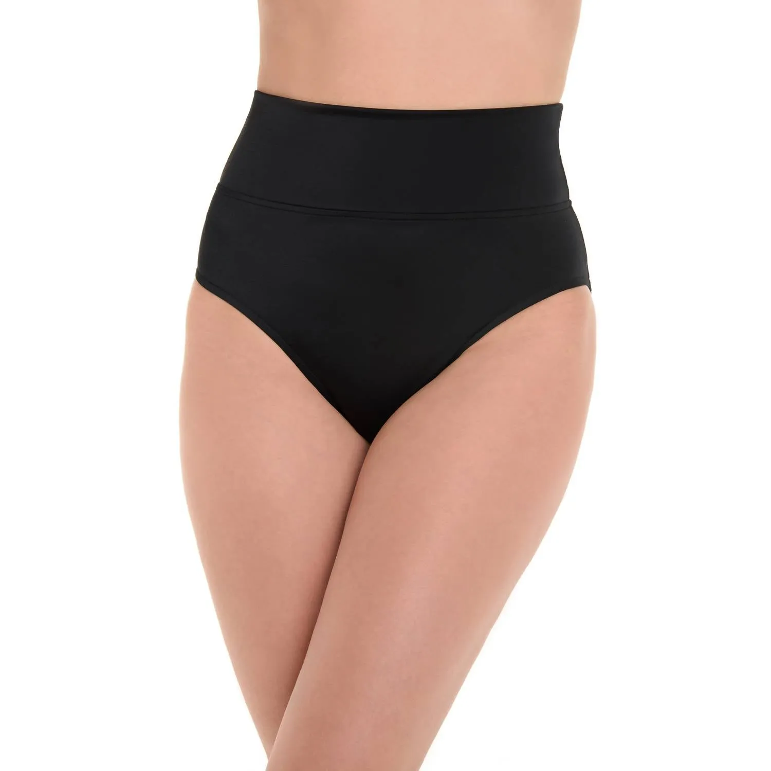 Culotte Bikini à Bretelles Solides en Noir