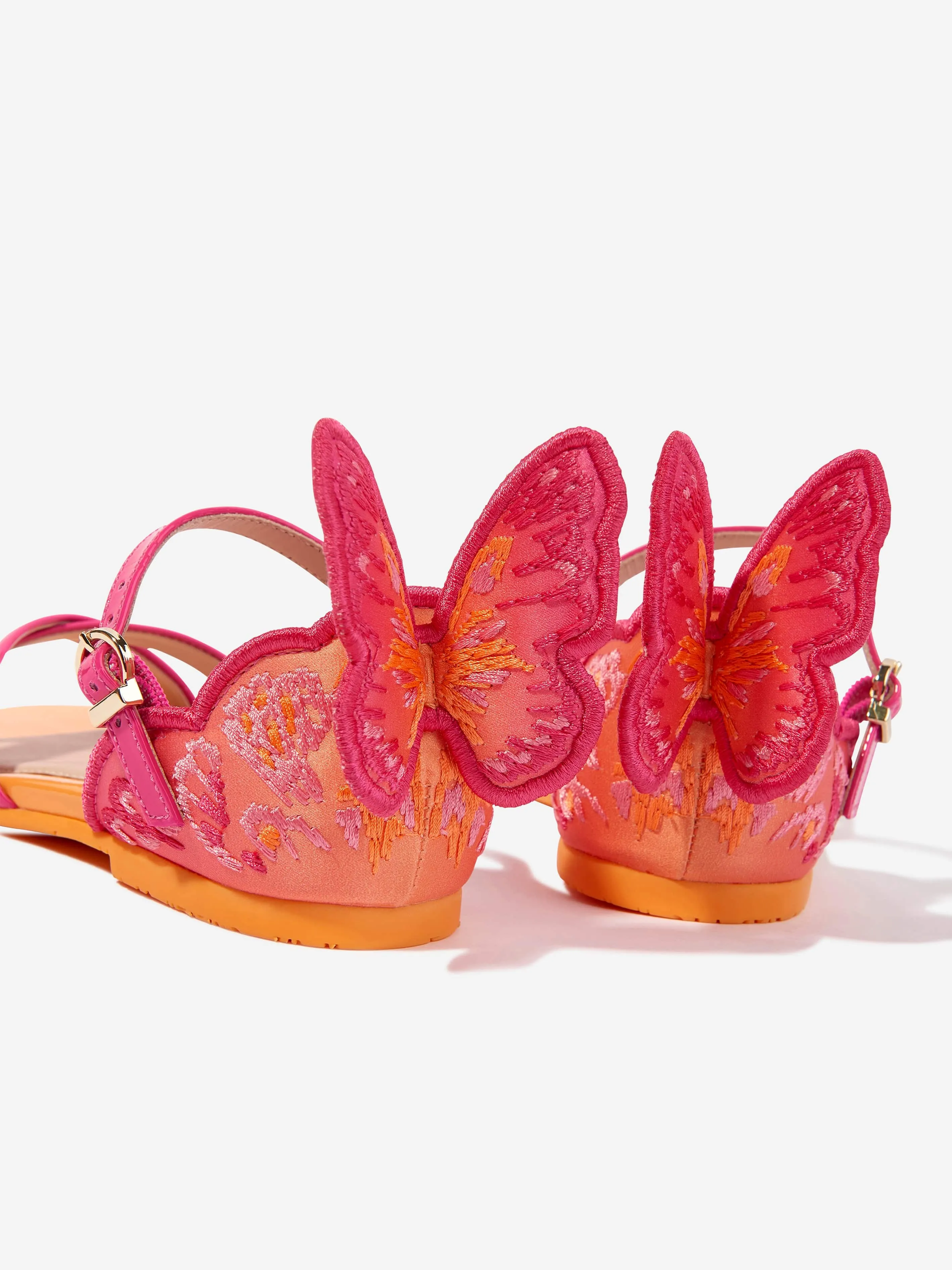 Sandales en cuir brodé Chiara pour fille Sophia Webster en rose