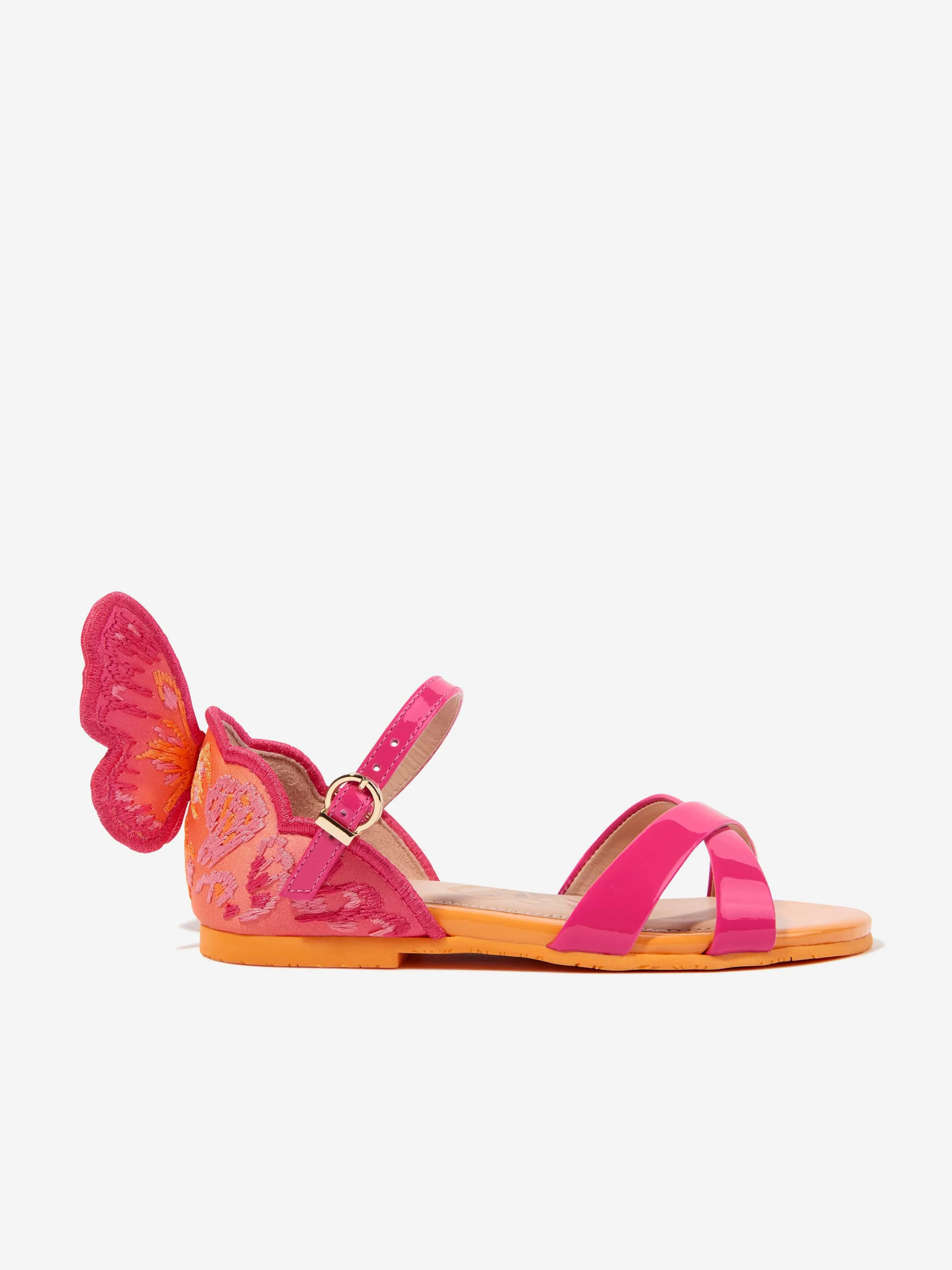 Sandales en cuir brodé Chiara pour fille Sophia Webster en rose