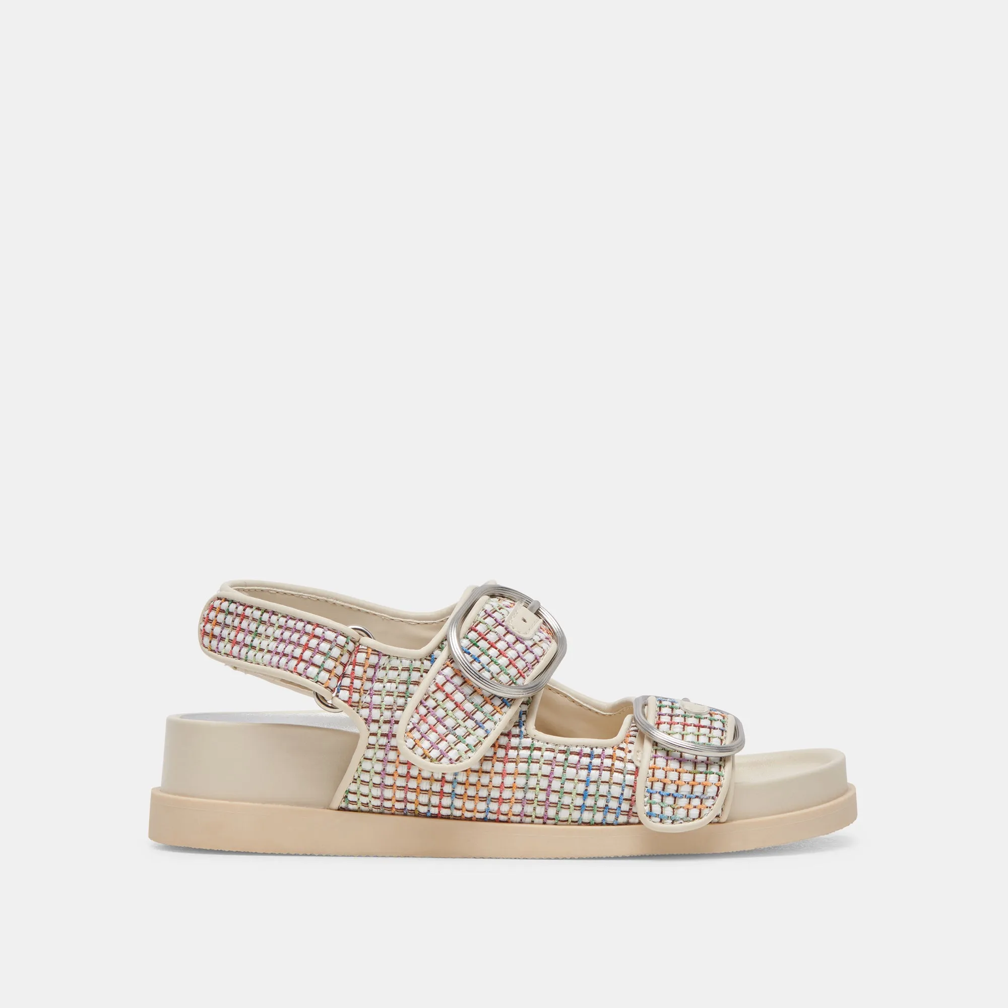 SANDALES STARLA PRIDE BLANCHE MULTI RAFIA