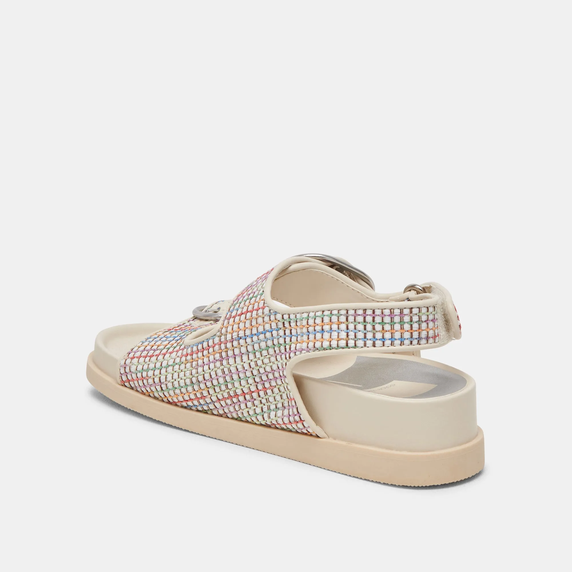 SANDALES STARLA PRIDE BLANCHE MULTI RAFIA