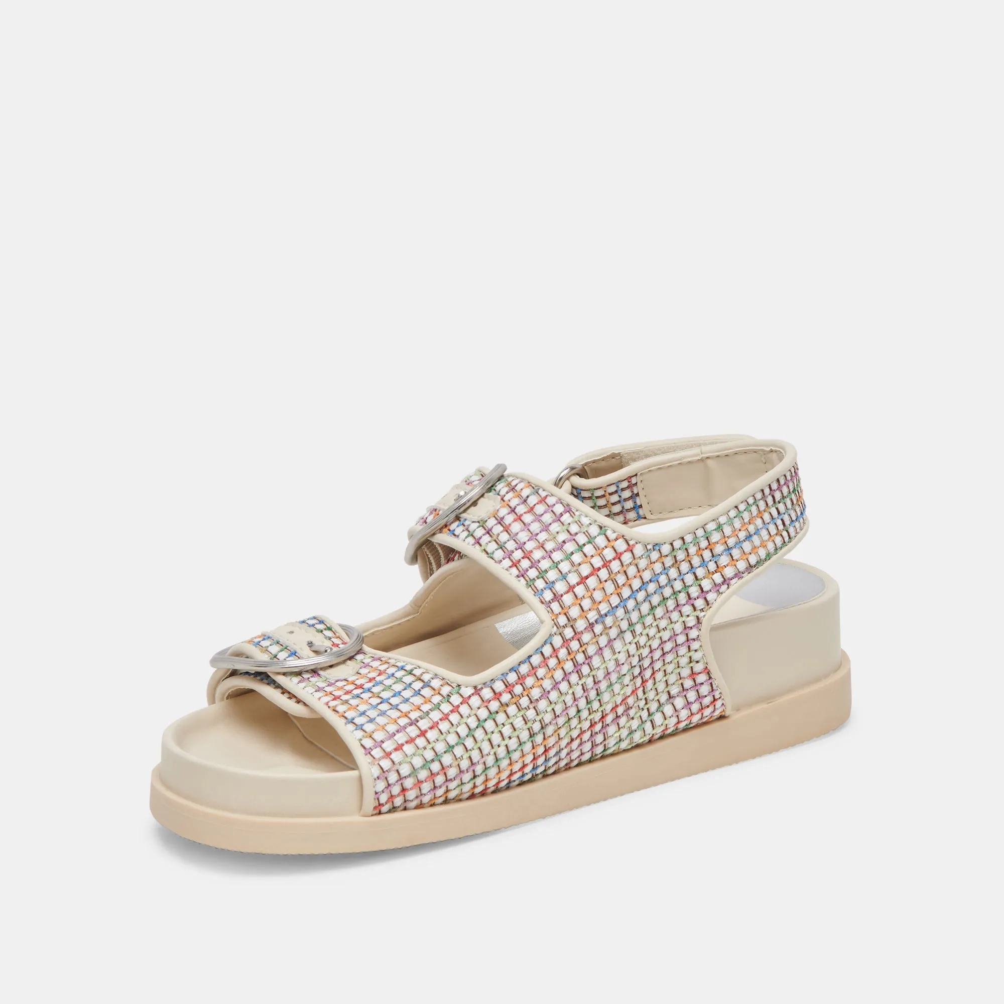 SANDALES STARLA PRIDE BLANCHE MULTI RAFIA
