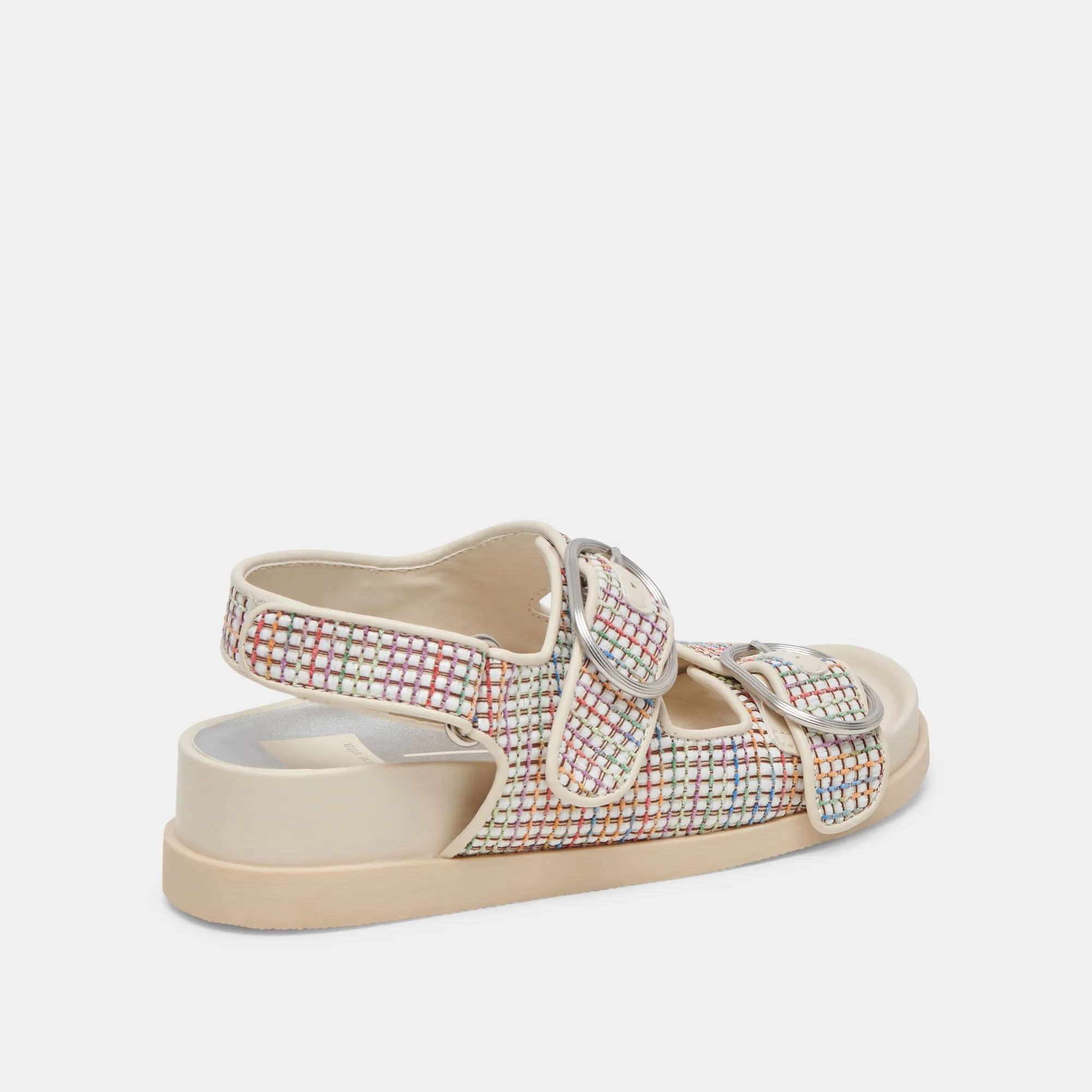 SANDALES STARLA PRIDE BLANCHE MULTI RAFIA
