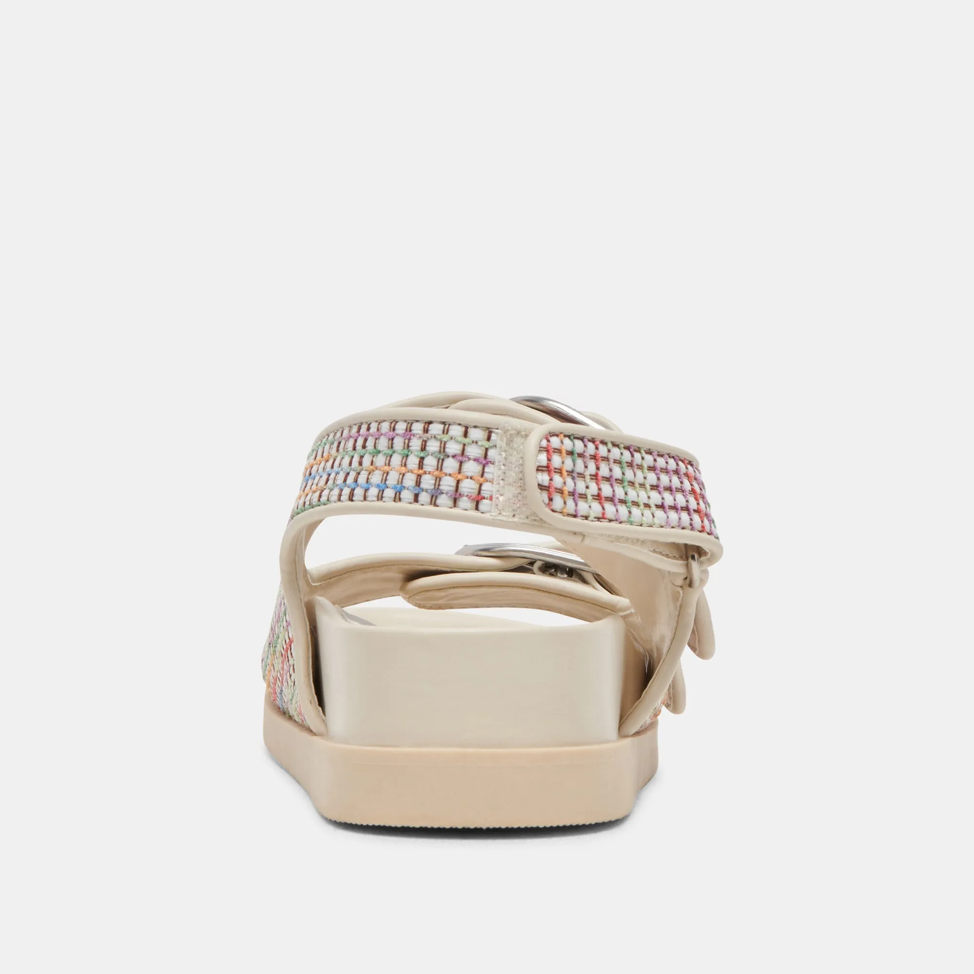 SANDALES STARLA PRIDE BLANCHE MULTI RAFIA