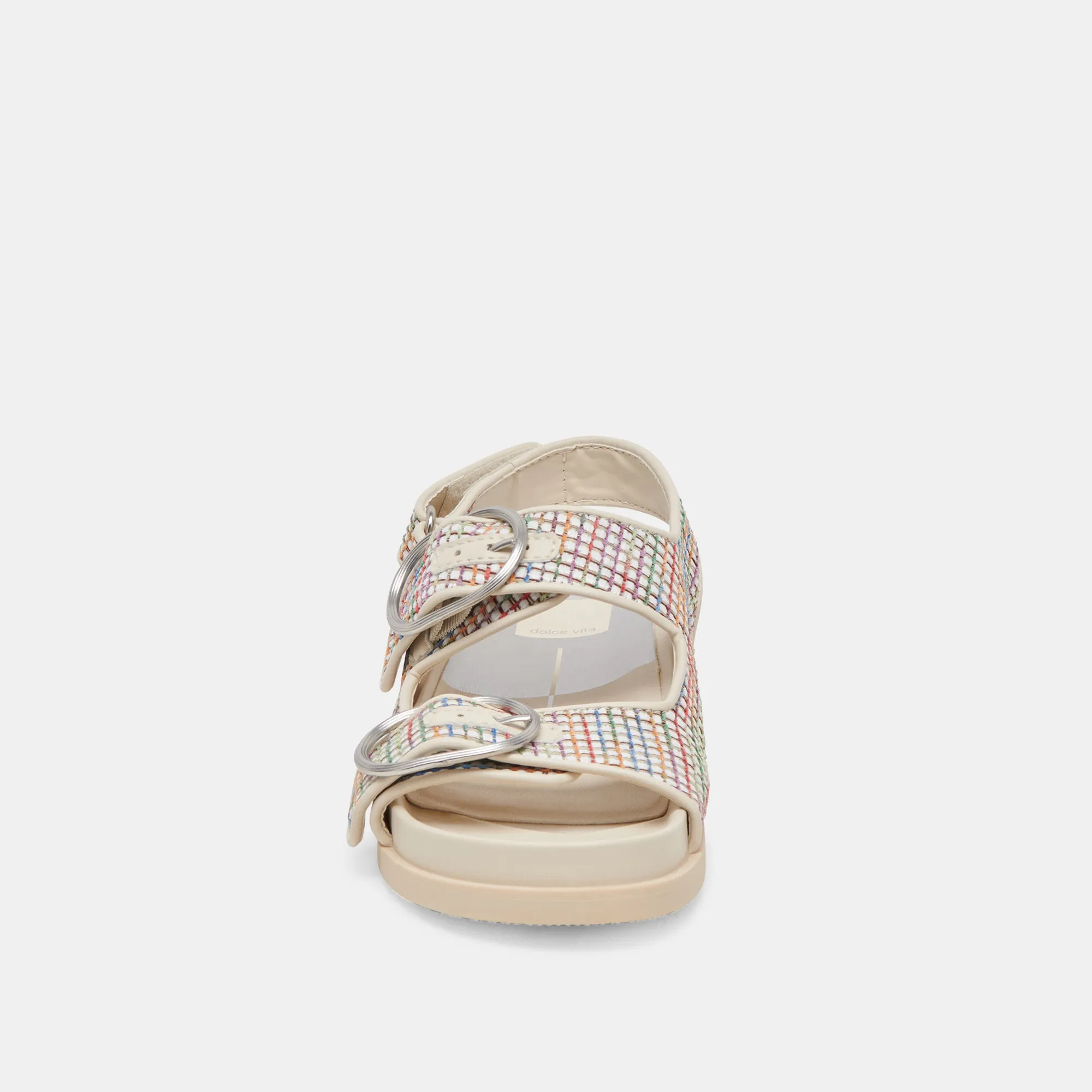 SANDALES STARLA PRIDE BLANCHE MULTI RAFIA