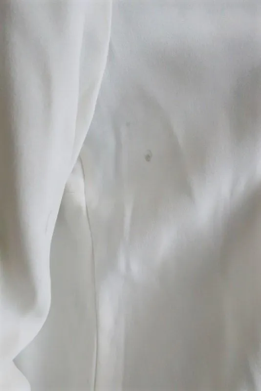 Stella McCartney Blouse Arlesa Demi-Zip Blanc Cady Taille 40 Haut à Manches Longues