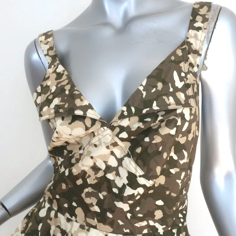 Stella McCartney Haut à péplum dos croisé Camouflage olive marron Taille 40