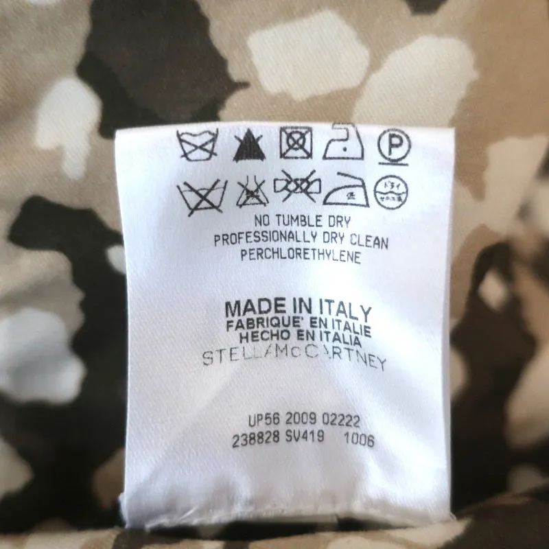 Stella McCartney Haut à péplum dos croisé Camouflage olive marron Taille 40