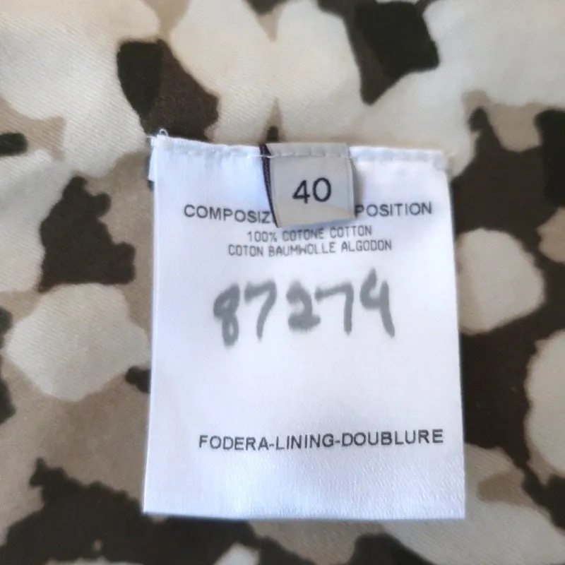 Stella McCartney Haut à péplum dos croisé Camouflage olive marron Taille 40