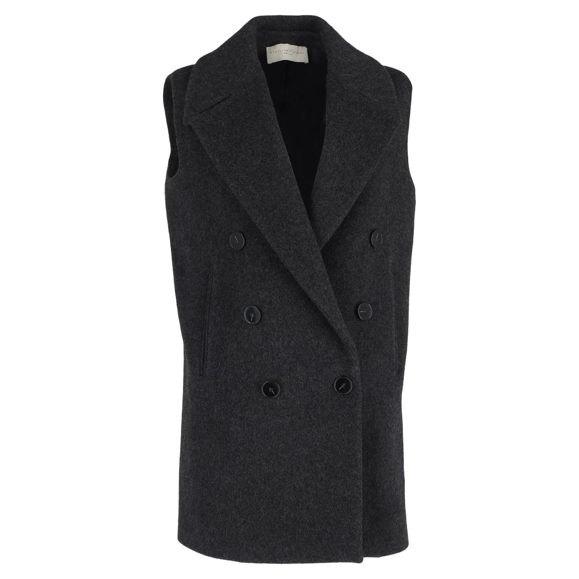 Veste gilet double boutonnage Stella McCartney en laine grise