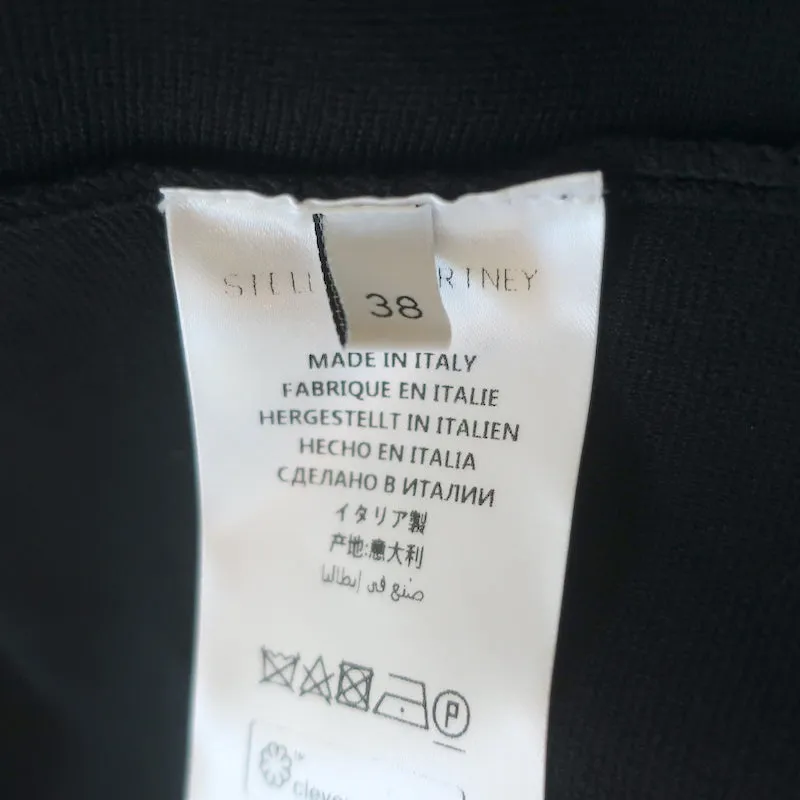 Stella McCartney Haut à drapé sur le côté Marine Maille extensible Taille 38 Chemisier à manches courtes