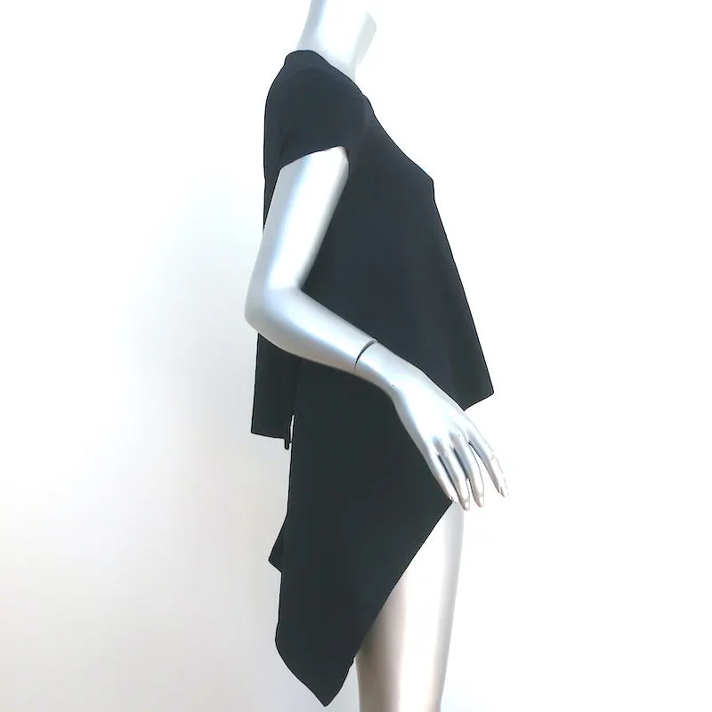 Stella McCartney Haut à drapé sur le côté Marine Maille extensible Taille 38 Chemisier à manches courtes