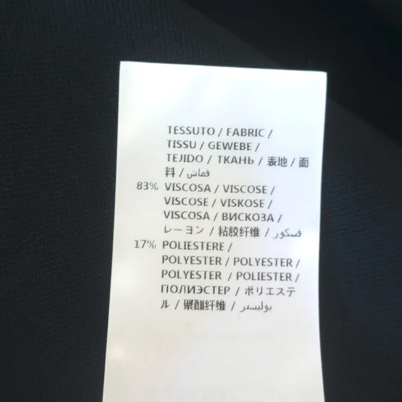 Stella McCartney Haut à drapé sur le côté Marine Maille extensible Taille 38 Chemisier à manches courtes