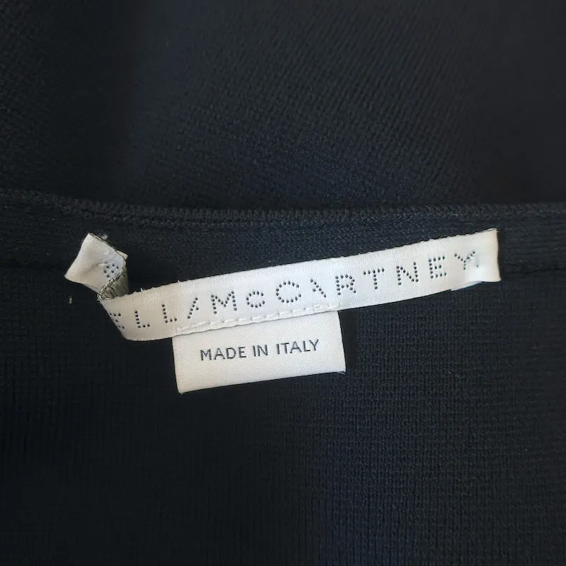 Stella McCartney Haut à drapé sur le côté Marine Maille extensible Taille 38 Chemisier à manches courtes