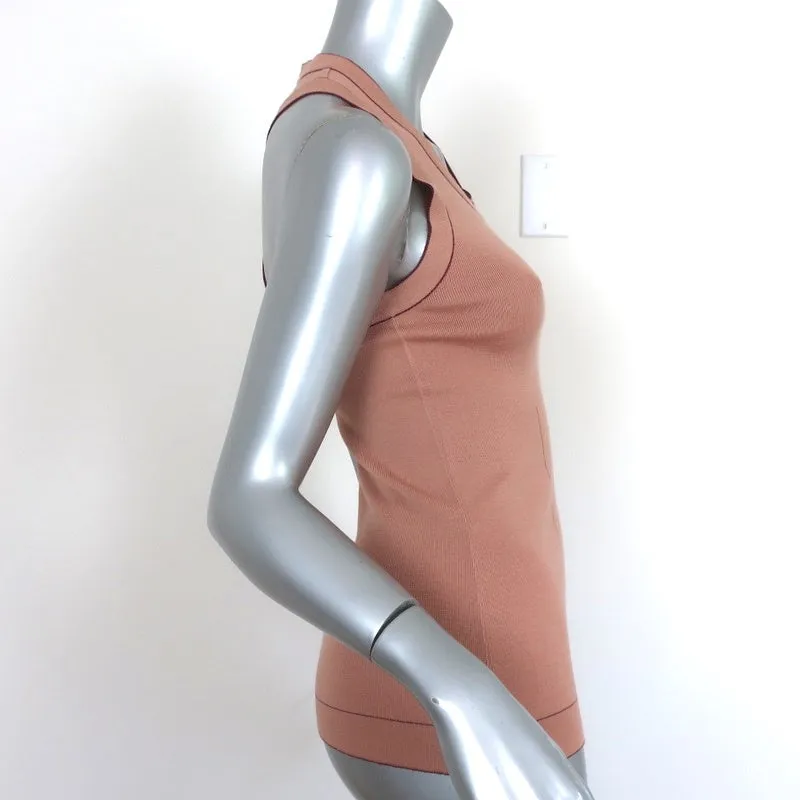 Stella McCartney Débardeur Racerback Rose Pailleté Taille 44 en Laine Tricotée