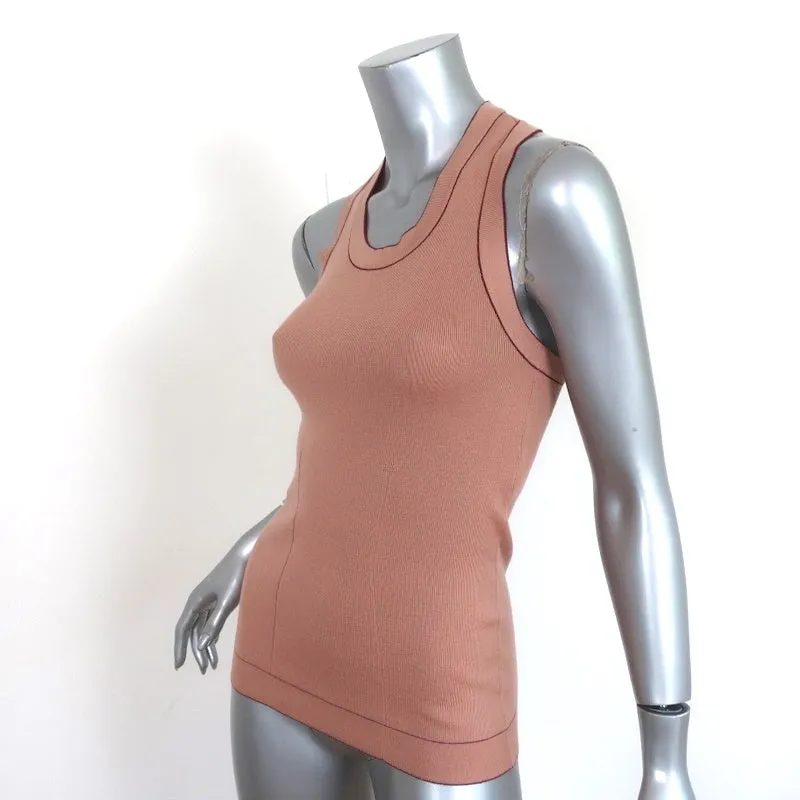 Stella McCartney Débardeur Racerback Rose Pailleté Taille 44 en Laine Tricotée
