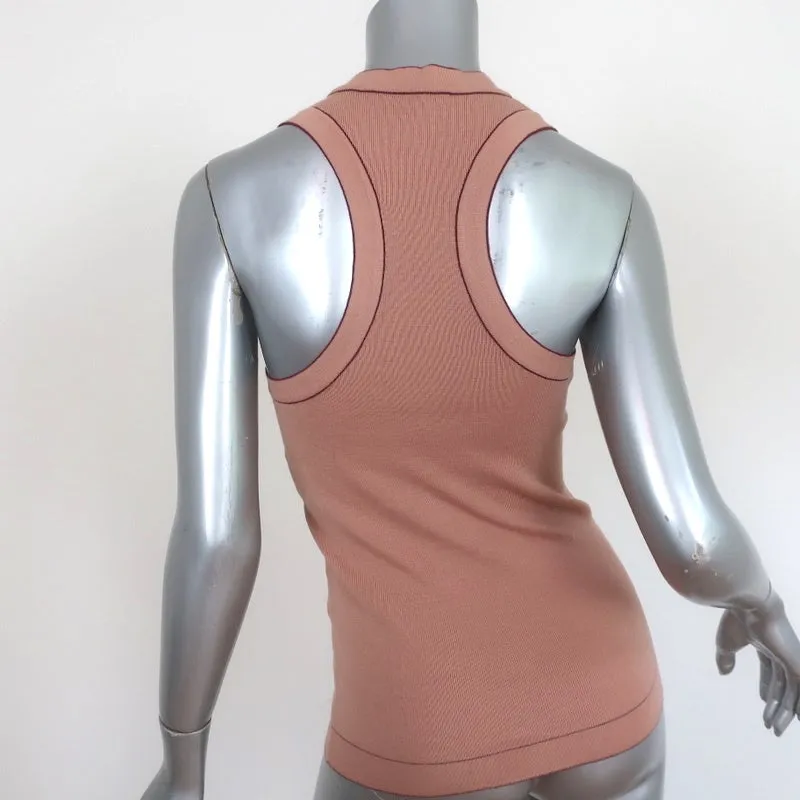 Stella McCartney Débardeur Racerback Rose Pailleté Taille 44 en Laine Tricotée
