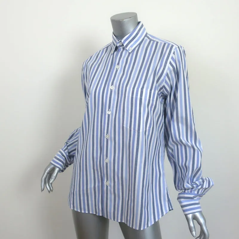 Chemise à carreaux Steven Alan Bleu/Blanc Taille Petite Manches Longues Haut