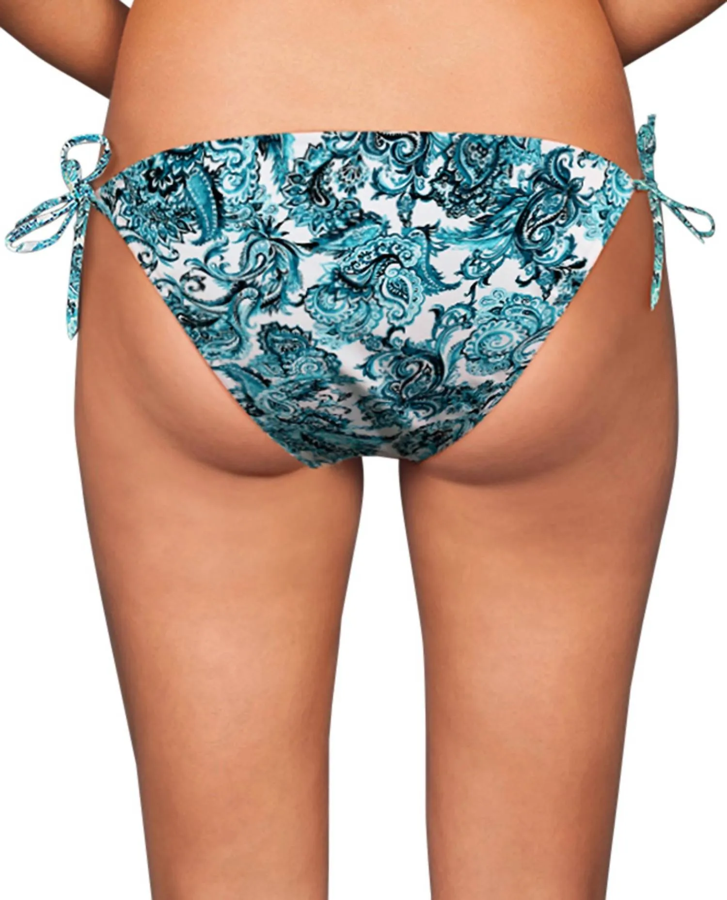 String Bikini Fond en Bandana Paon