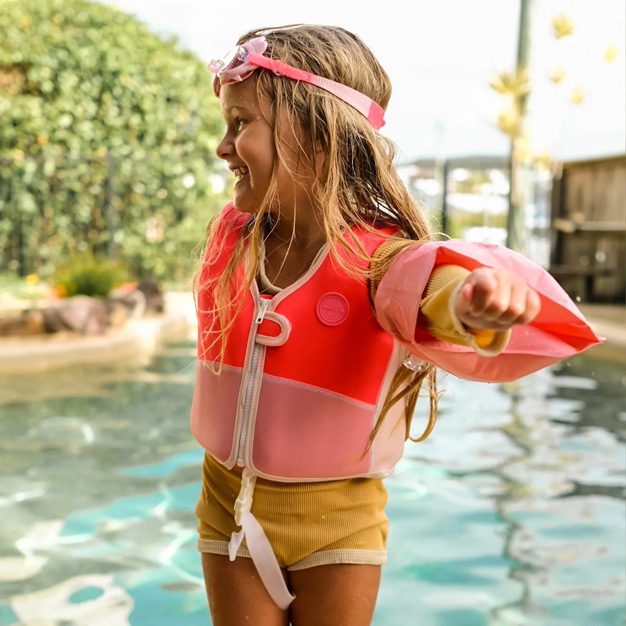Sunnylife Girls Melody la Sirène Gilet de Natation Rose (34cm)