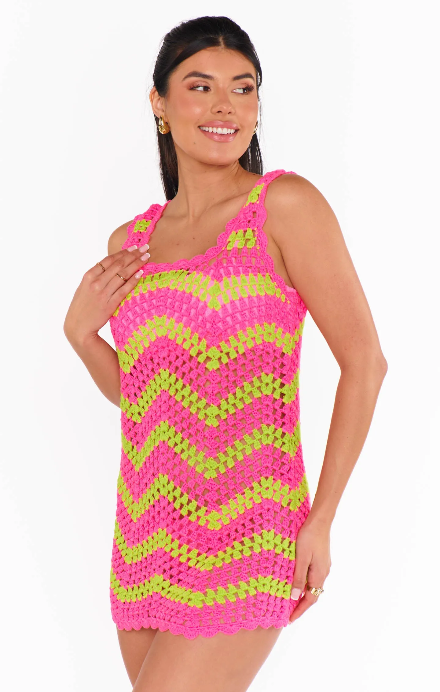 Robe Tara Mini ~ Crochet Vague Pastèque