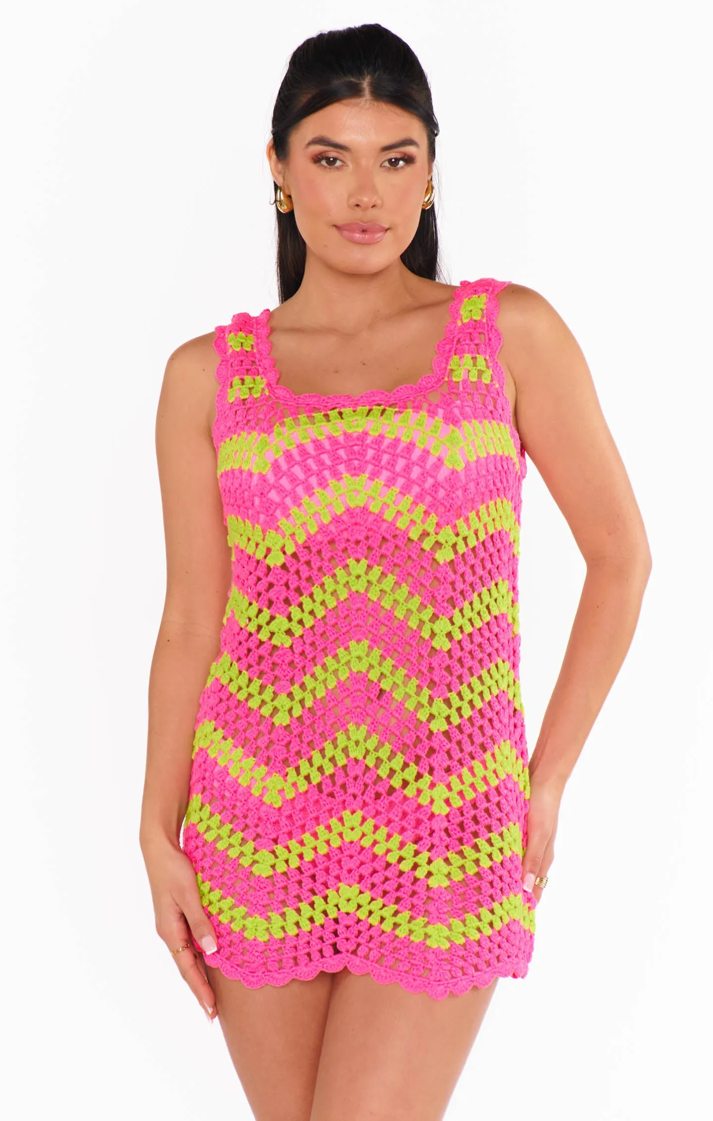 Robe Tara Mini ~ Crochet Vague Pastèque