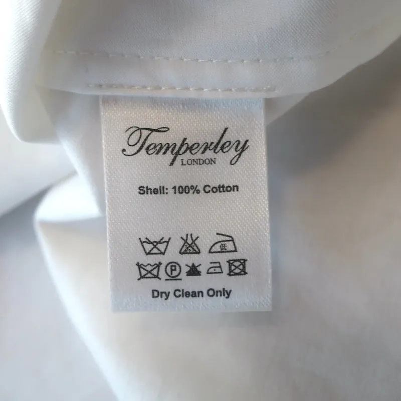 Chemise boutonnée à broderie de dentelle Temperley - Blanc Coton Taille US 6 Manches courtes Haut