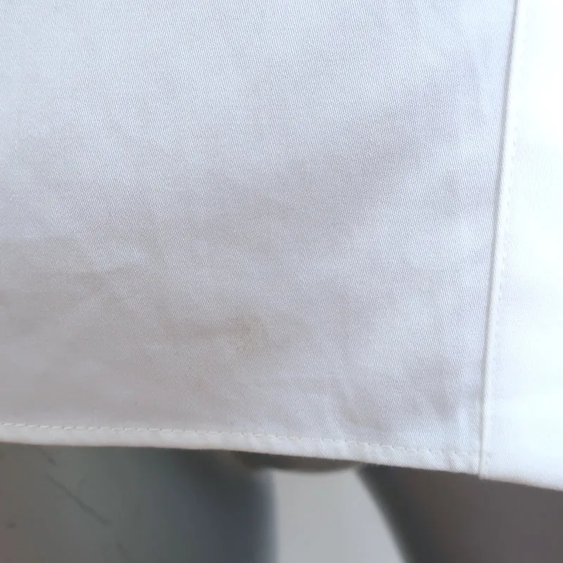 Chemise boutonnée à broderie de dentelle Temperley - Blanc Coton Taille US 6 Manches courtes Haut