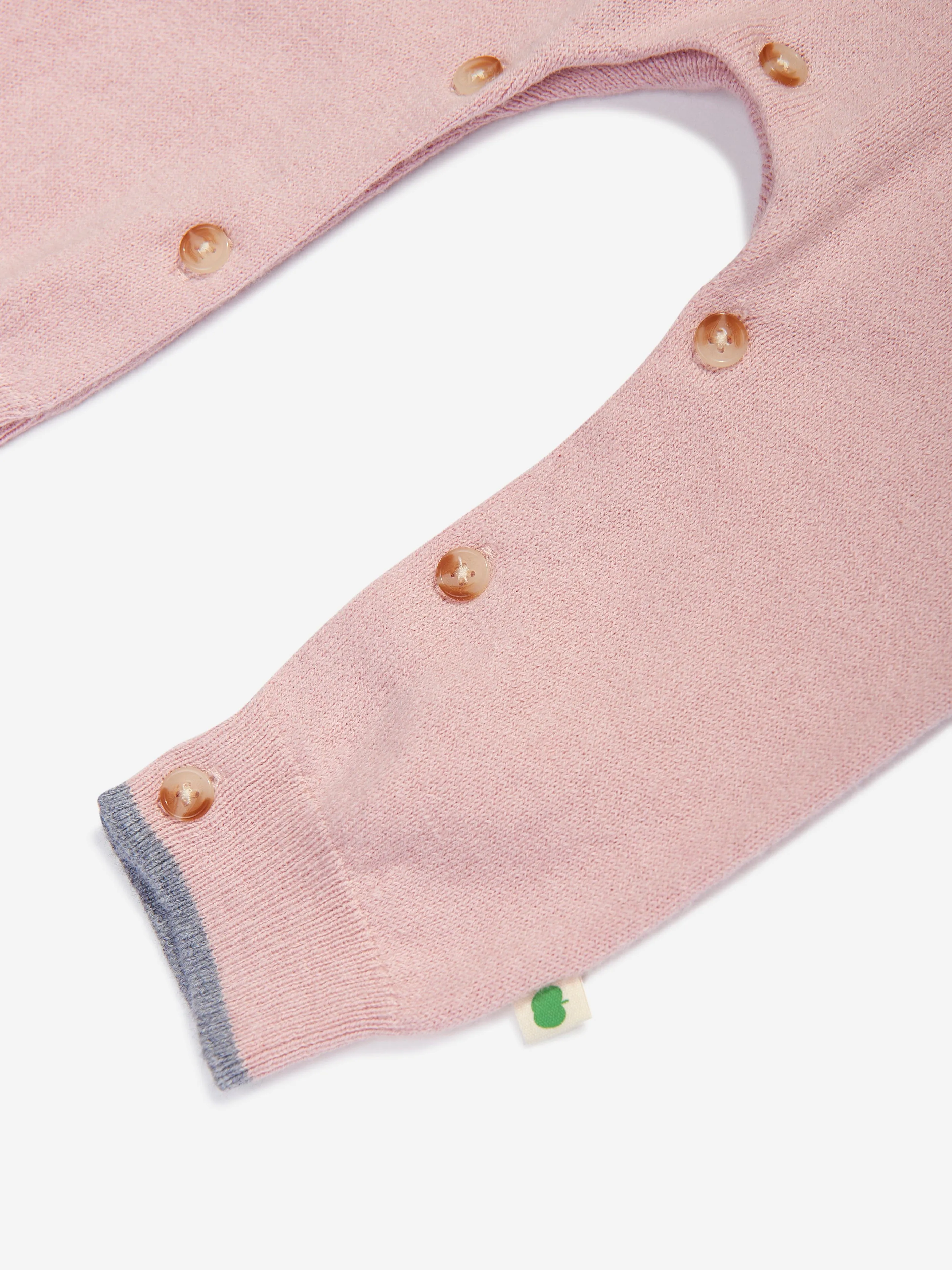 Le grenouillère tricotée champignon oseille pour bébé fille The Bonnie Mob en rose