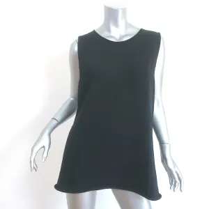 The Row Knit Tank Top Black Cotton-Blend Size Large
