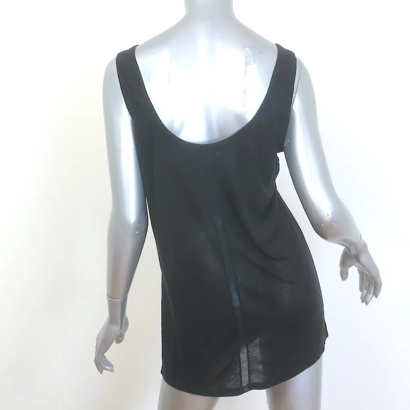 Le débardeur The Row à encolure ronde en jersey noir taille moyenne