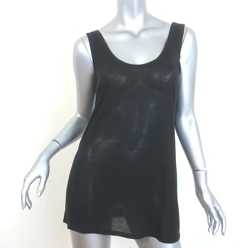 Le débardeur The Row à encolure ronde en jersey noir taille moyenne
