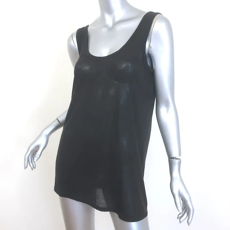 Le débardeur The Row à encolure ronde en jersey noir taille moyenne