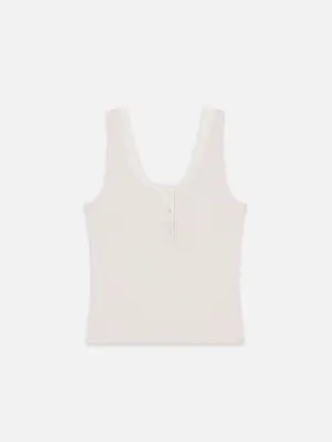 The Satin Trim Tank -- Alabaster