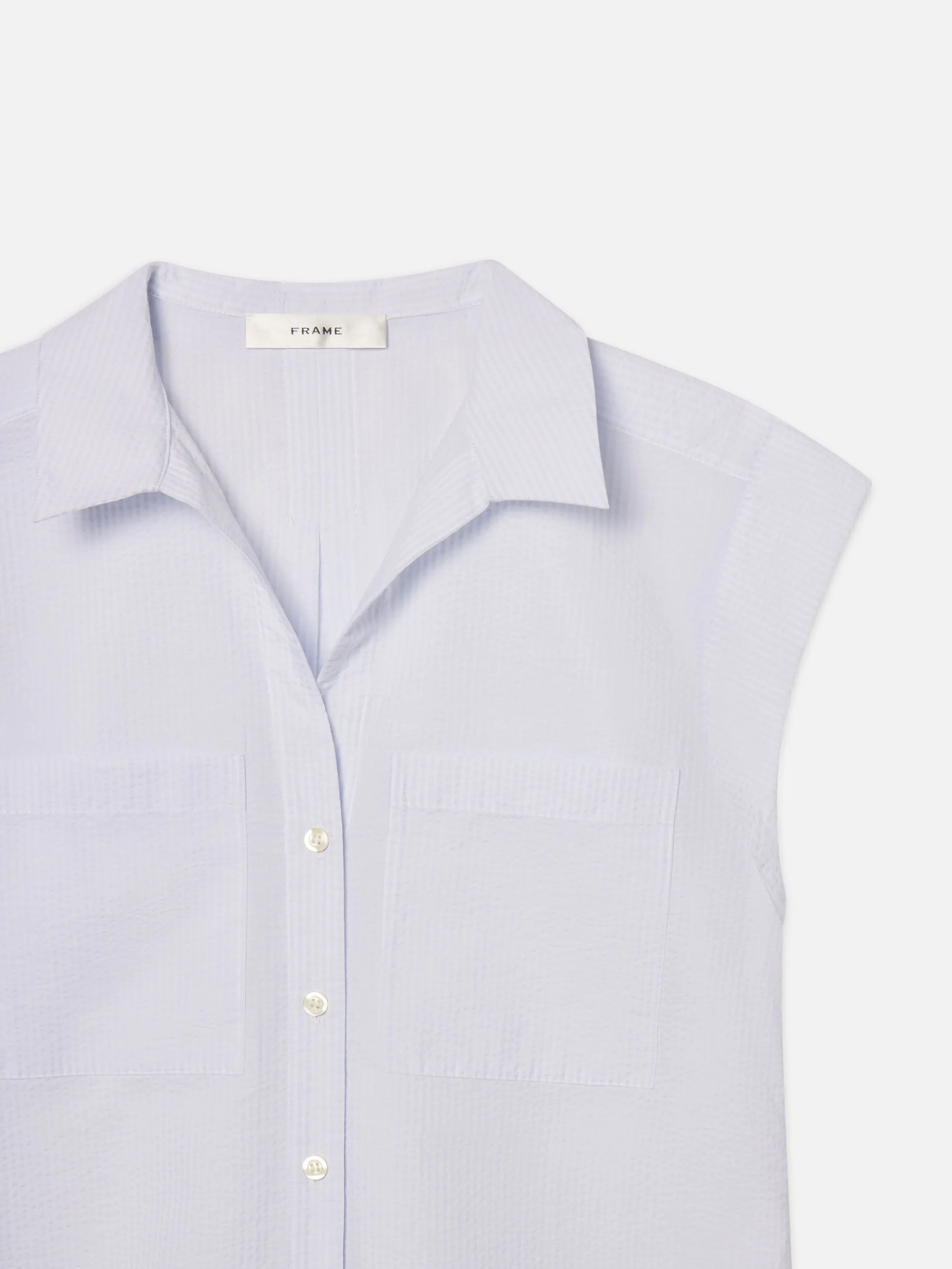 La Chemise de Loisir Seersucker - Chambray Clair Multicolore