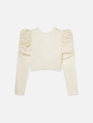 The Silk Backless Blouse -- Cream