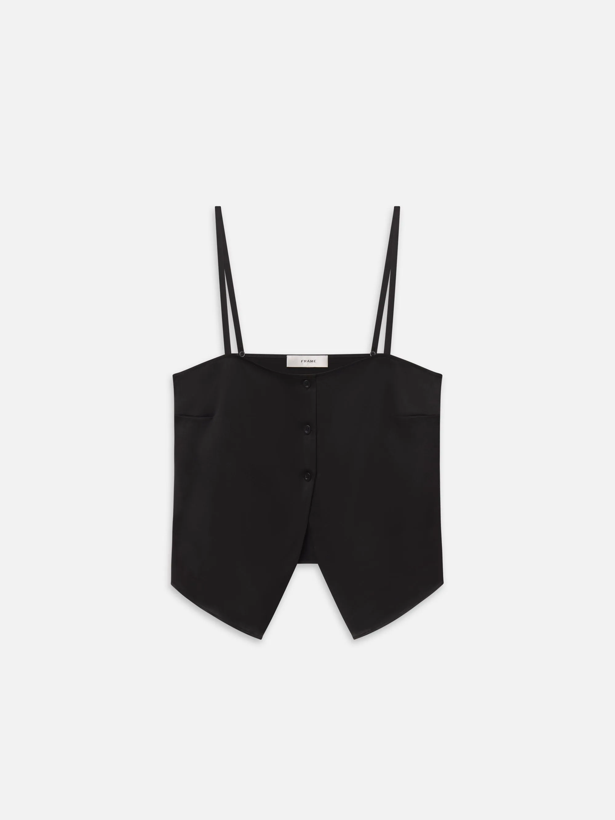 Le Cami à boutons soyeux -- Noir