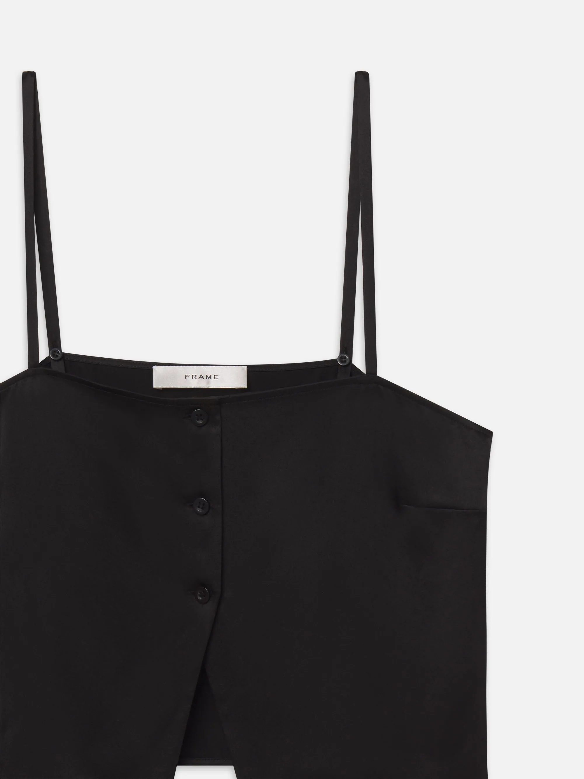 Le Cami à boutons soyeux -- Noir
