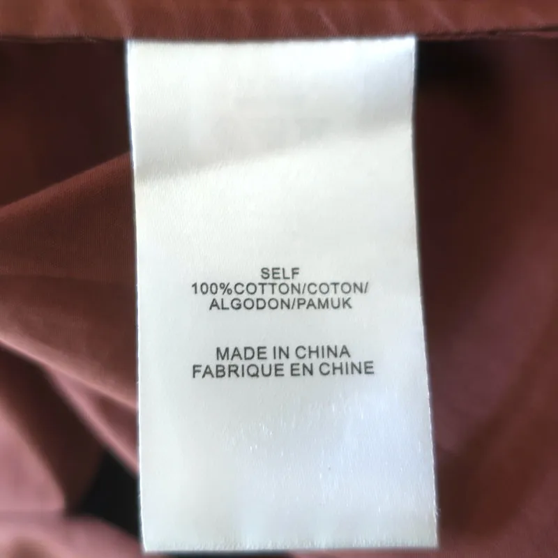 Tibi Blouse Une Épaule en Satin Popeline Marron Taille 4 Manches Courtes