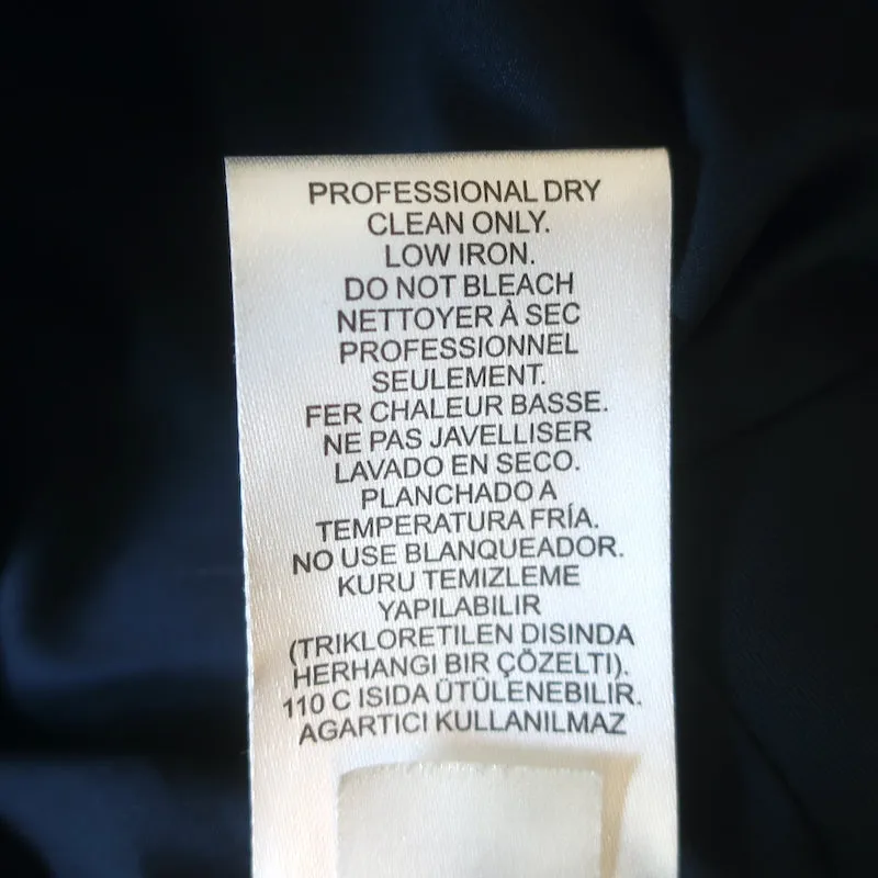 Tibi Blouse sans manches à dos ouvert en crêpe extensible marine avec smocks taille 8 NEUVE