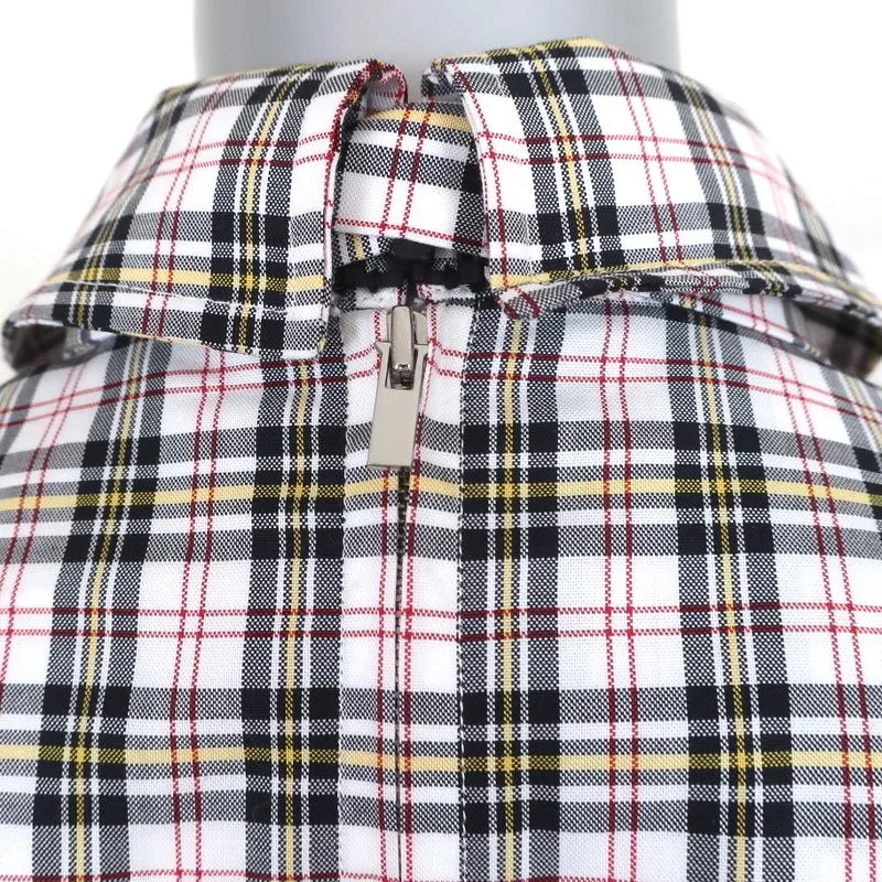 Chemise Tibi à col noué, motif Kingston, taille moyenne, haut à manches longues avec fermeture éclair dans le dos, NEUF