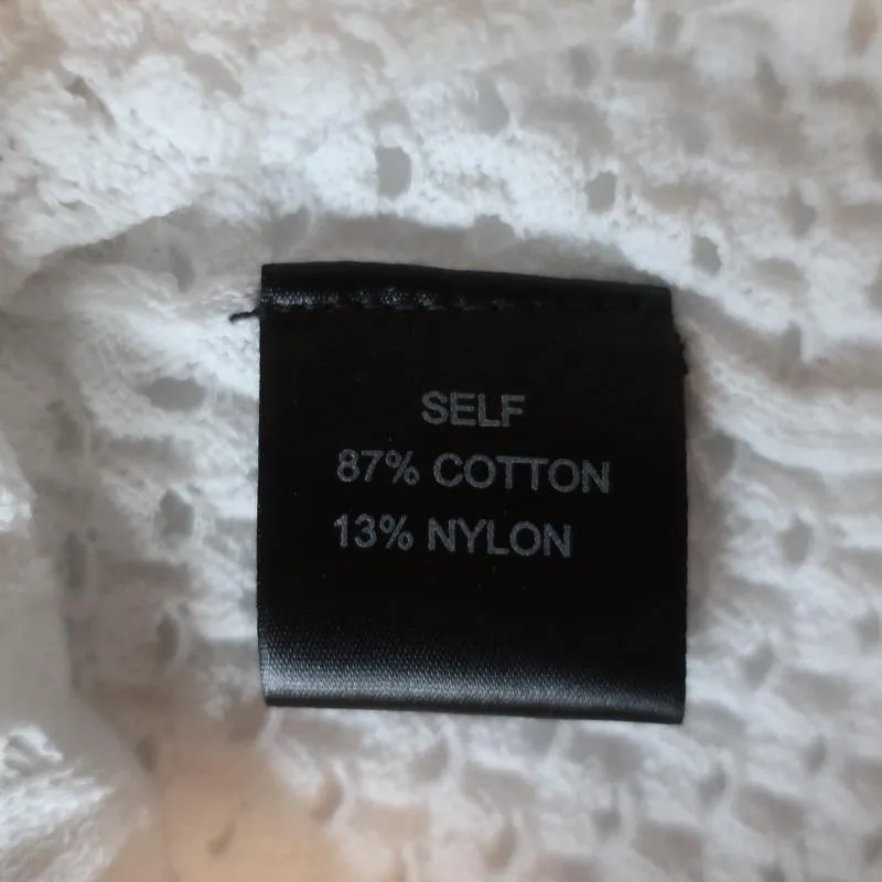 Timo Weiland Haut asymétrique blanc en maille tricotée Taille Très Petite NEUF