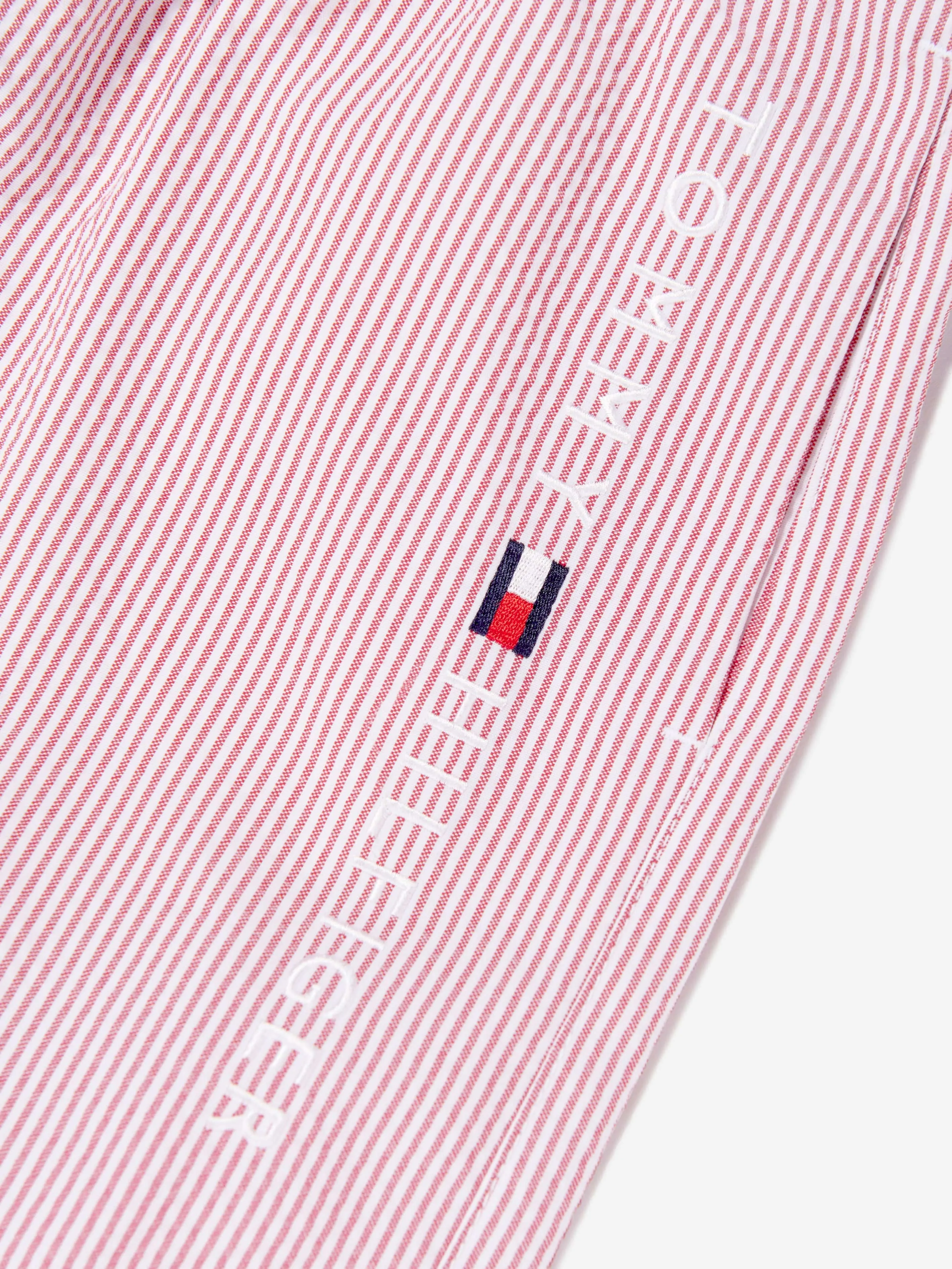 Tommy Hilfiger Short de Bain à Cordon Moyen pour Garçons en Rouge