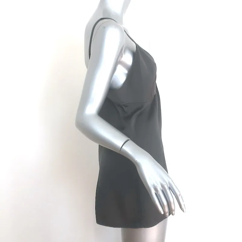 Haut débardeur en crêpe Toteme, couleur charbon, taille 40, à encolure en V
