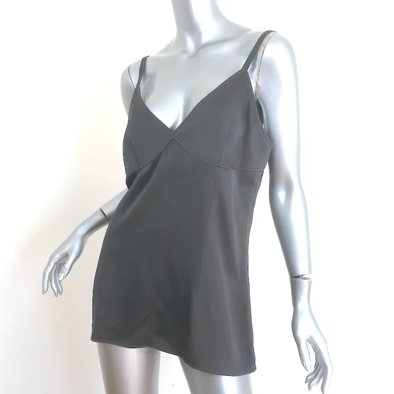 Haut débardeur en crêpe Toteme, couleur charbon, taille 40, à encolure en V